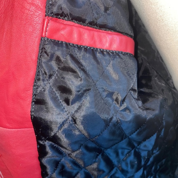 CAVA Vintage Style Red Leather Jacket - Picture 5 of 9